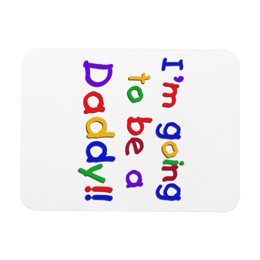 Primaire kleuren worden papa cadeaus magneet (Horizontaal)