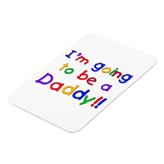 Primaire kleuren worden papa cadeaus magneet (Linkerzijde)