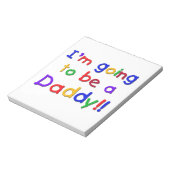 Primaire kleuren worden papa cadeaus notitieblok (Linkerzijde)