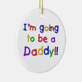 Primaire kleuren worden papa Gifts Keramisch Ornament (Rechts)