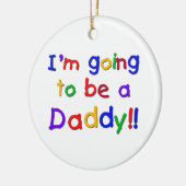 Primaire kleuren worden papa Gifts Keramisch Ornament (Links)