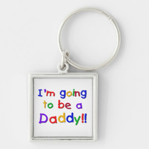 Primaire kleuren worden papa Gifts Sleutelhanger