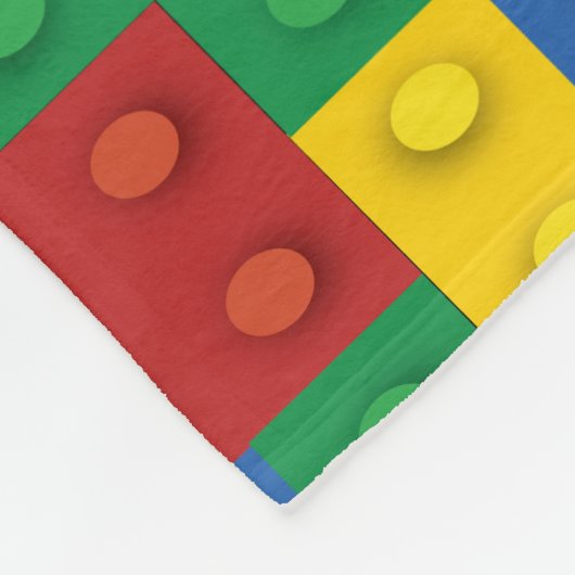 Primaire kleurenbrick Patroon W/ Aangepaste naam Fleece Deken (Hoek)