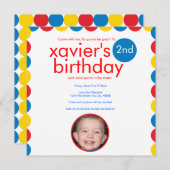 Primaire kleurencirkel - Birthday Uitnodigen Kaart (Voorkant / Achterkant)