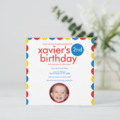 Primaire kleurencirkel - Birthday Uitnodigen Kaart (Staand voorkant)