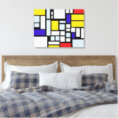 Primaire Kleurenvierkanten en Rechthoeken Muurkuns Canvas Afdruk (Insitu (Slaapkamer))