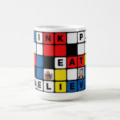 Primaire kleurvlakken met letters en foto's koffiemok (Center)