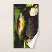 Primaire modellen: rood-gepantserd dec 01 bad handdoek (Handdoek)