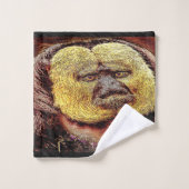 Primaire modellen: Saki-aap met witte gezicht Bad Handdoek (Wasdoekje)