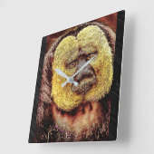 Primaire modellen: Saki-aap met witte gezicht Vierkante Klok (Hoek)