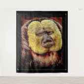 Primaire modellen: Saki-aap met witte gezicht Wandkleed (Voorkant)