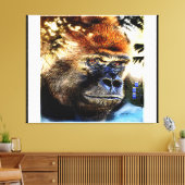 Primaire modellen: uitstekende Gorilla 01-01 Canvas Afdruk (Insitu (Woonkamer))