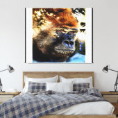 Primaire modellen: uitstekende Gorilla 01-01 Canvas Afdruk (Insitu (Slaapkamer))