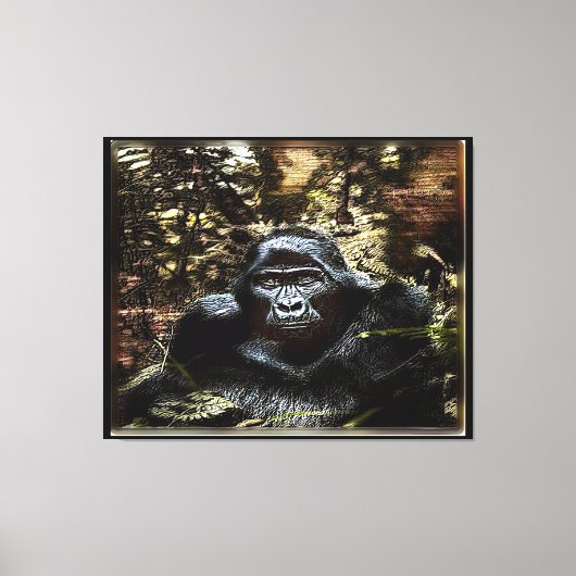 Primaire modellen: uitstekende Gorilla 02 Canvas Afdruk (Voorkant)
