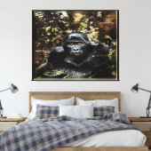 Primaire modellen: uitstekende Gorilla 02 Canvas Afdruk (Insitu (Slaapkamer))