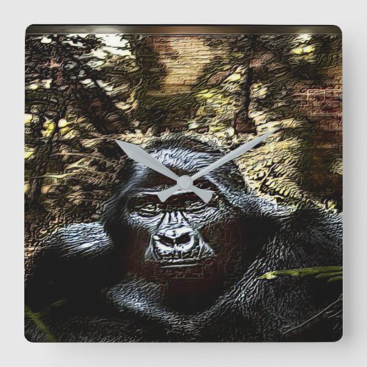 Primaire modellen: uitstekende Gorilla 02 Vierkante Klok (Voorkant)