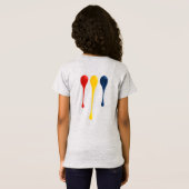 Primaire Paint Drip Kids T-Shirt (Achterkant volledig)