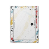 Primaire penseelstreken Abstracte kunstleraar Appl Notitieblok (Linkerzijde)