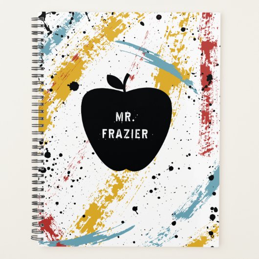 Primaire penseelstreken Abstracte kunstleraar Appl Planner (Voorkant)