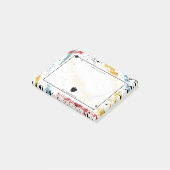 Primaire penseelstreken Abstracte kunstleraar Appl Post-it® Notes (Schuin)