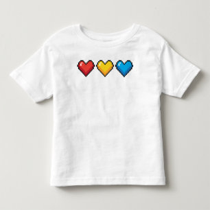 Primaire Pixel Hearts Kinder nieuwigheid T-shirt
