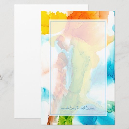 Primaire plug - Waterverven Briefpapier (Voorkant / Achterkant)