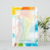 Primaire plug - Waterverven Briefpapier (Staand voorkant)