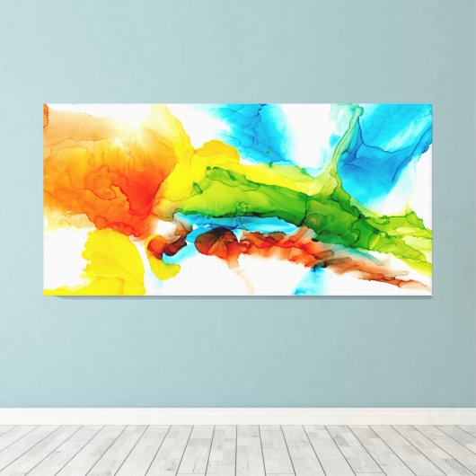 Primaire plug - Waterverven Canvas Afdruk (Insitu (Houten vloer))