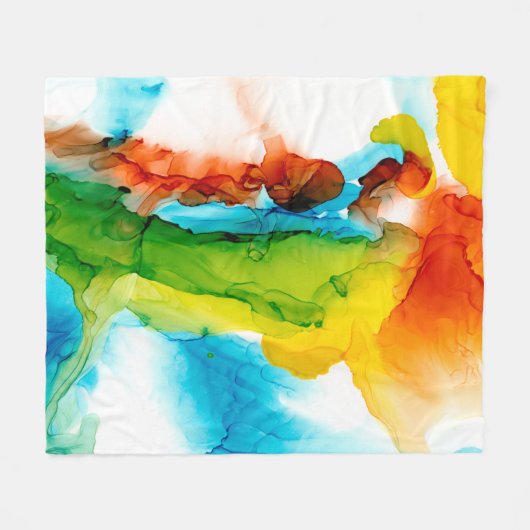 Primaire plug - Waterverven Fleece Deken (Voorkant (Horizontaal))