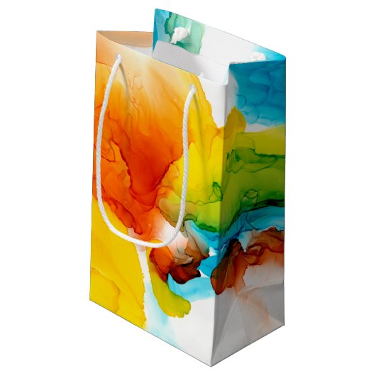 Primaire plug - Waterverven Klein Cadeauzakje (Achterkant Gekanteld)