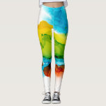 Primaire plug - Waterverven Leggings<br><div class="desc">Primaire Plume II van Jennifer Goldberger. Biedt een abstract ontwerp met verschillende kleuren en vormen in een waterverf stijl.| 142904FN</div>