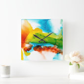 Primaire plug - Waterverven Vierkante Klok (Huis)