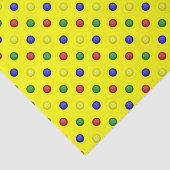 Primaire pokadots, Geel-WEEFSUE WRAP PAPIER (Detail)