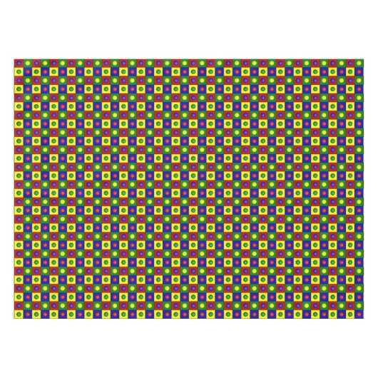 PRIMAIRE POLKA DOTS SQUARED-52x70 TABLECLOTH Tafelkleed (Voorkant (Horizontaal))