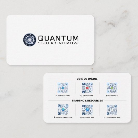 Primaire QSI-Logo - Visitekaartjes (Voorkant / Achterkant)