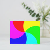 Primaire regenboogspiraal briefkaart (Staand voorkant)