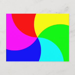 Primaire regenboogspiraal briefkaart
