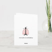 Primaire rij krijgt een goede wensen voor een brie kaart (Achterkant)