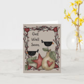 Primaire rij krijgt een goede wensen voor een brie kaart (Gele Bloem)