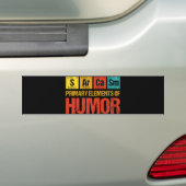 Primaire Sarcasm-elementen van de Humor Bumpersticker (Op auto)
