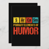 Primaire Sarcasm-elementen van de Humor Feestdagenkaart (Voorkant / Achterkant)