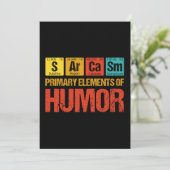 Primaire Sarcasm-elementen van de Humor Feestdagenkaart (Staand voorkant)