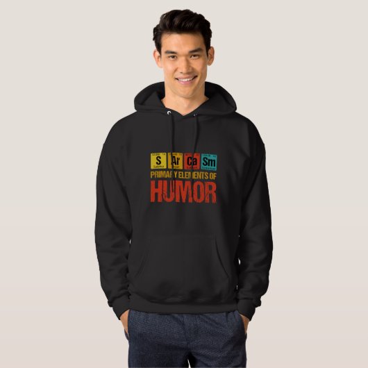 Primaire Sarcasm-elementen van de Humor Hoodie (Voorkant volledig)