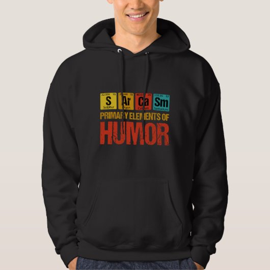 Primaire Sarcasm-elementen van de Humor Hoodie (Voorkant)