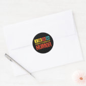 Primaire Sarcasm-elementen van de Humor Ronde Sticker (Envelop)