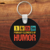 Primaire Sarcasm-elementen van de Humor Sleutelhanger (Voorkant)