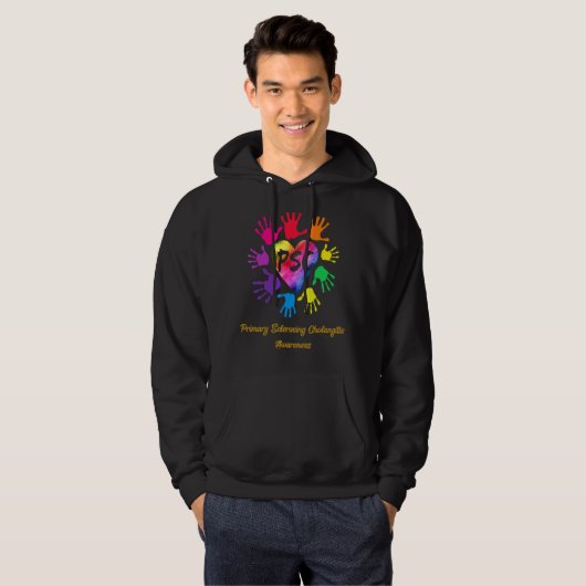 Primaire sclerose Cholangitis Bewustheid Handen Hoodie (Voorkant volledig)