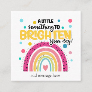 Primaire (SEO Max): Kleurrijke Boho Regenboog Gift Vierkante Visitekaartje