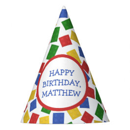 Primaire Speelgoed Bouwstenen Patroonafdrukken Feesthoedjes