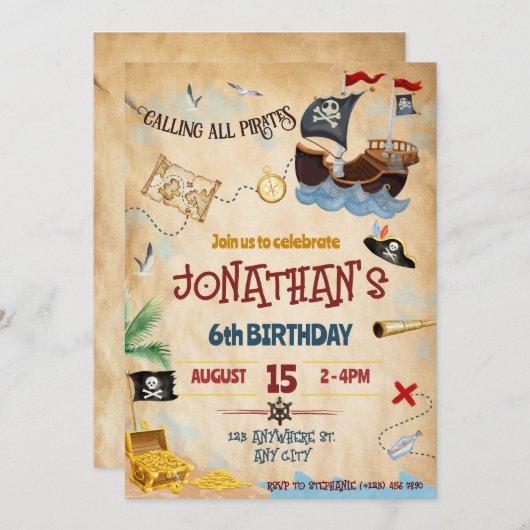 Primaire uitnodiging Onmiddellijk downloaden (Voorkant / Achterkant)